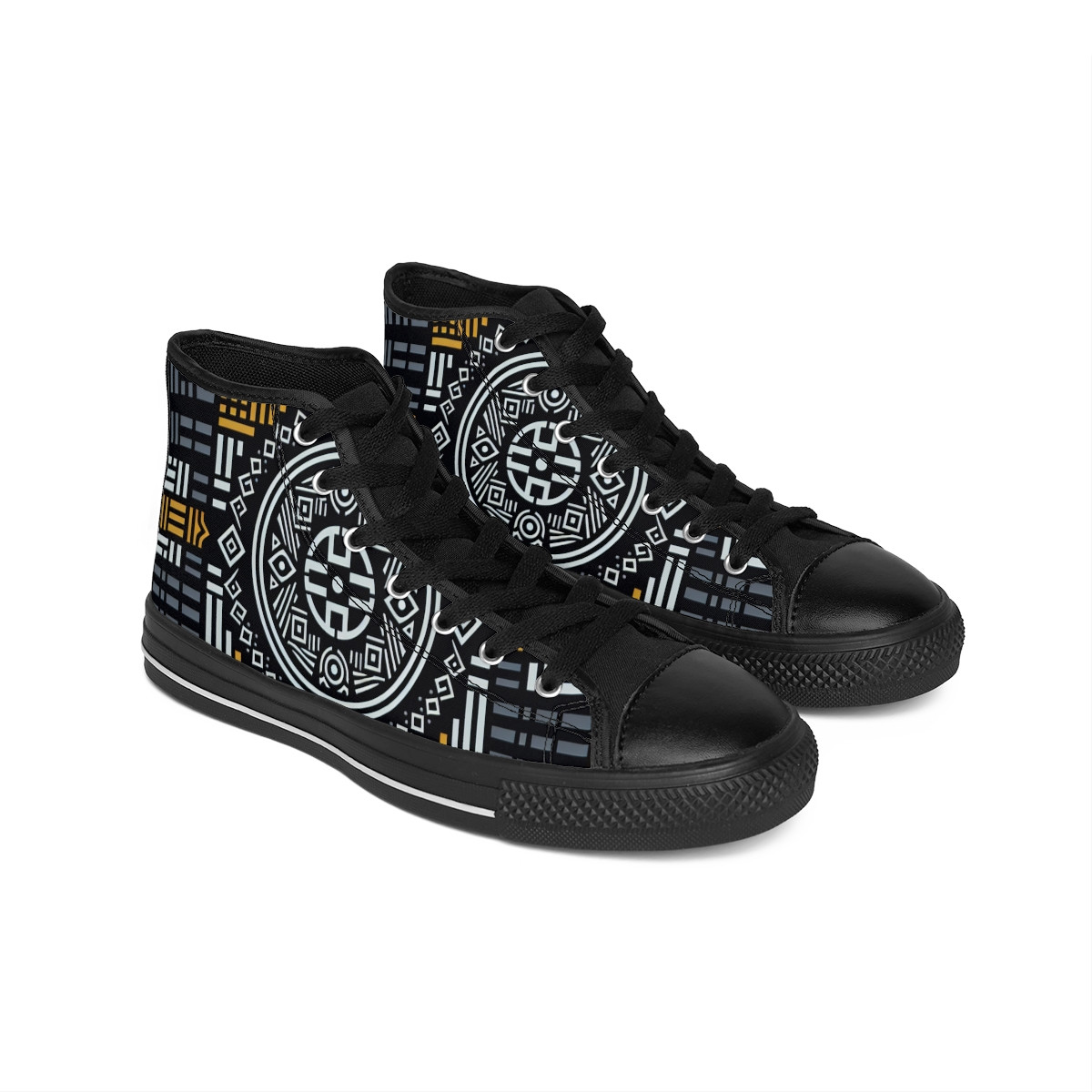 "AfroStride Kente Kicks" - Women's Classic Sneakers