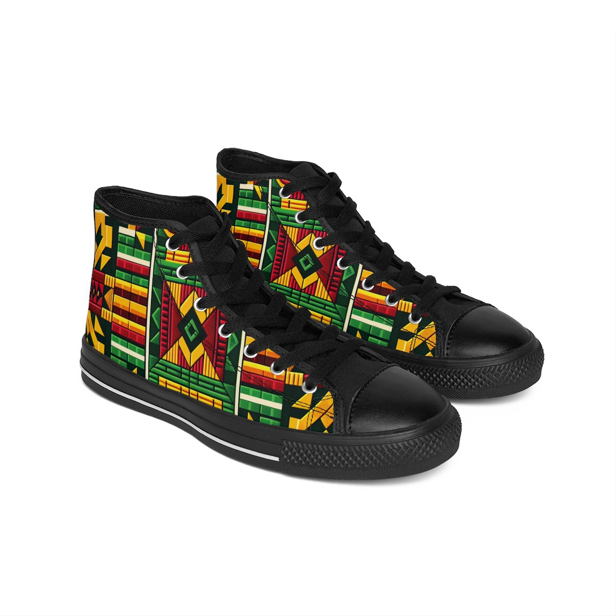 "AfroStride Kente Kicks" - Men's Classic Sneakers