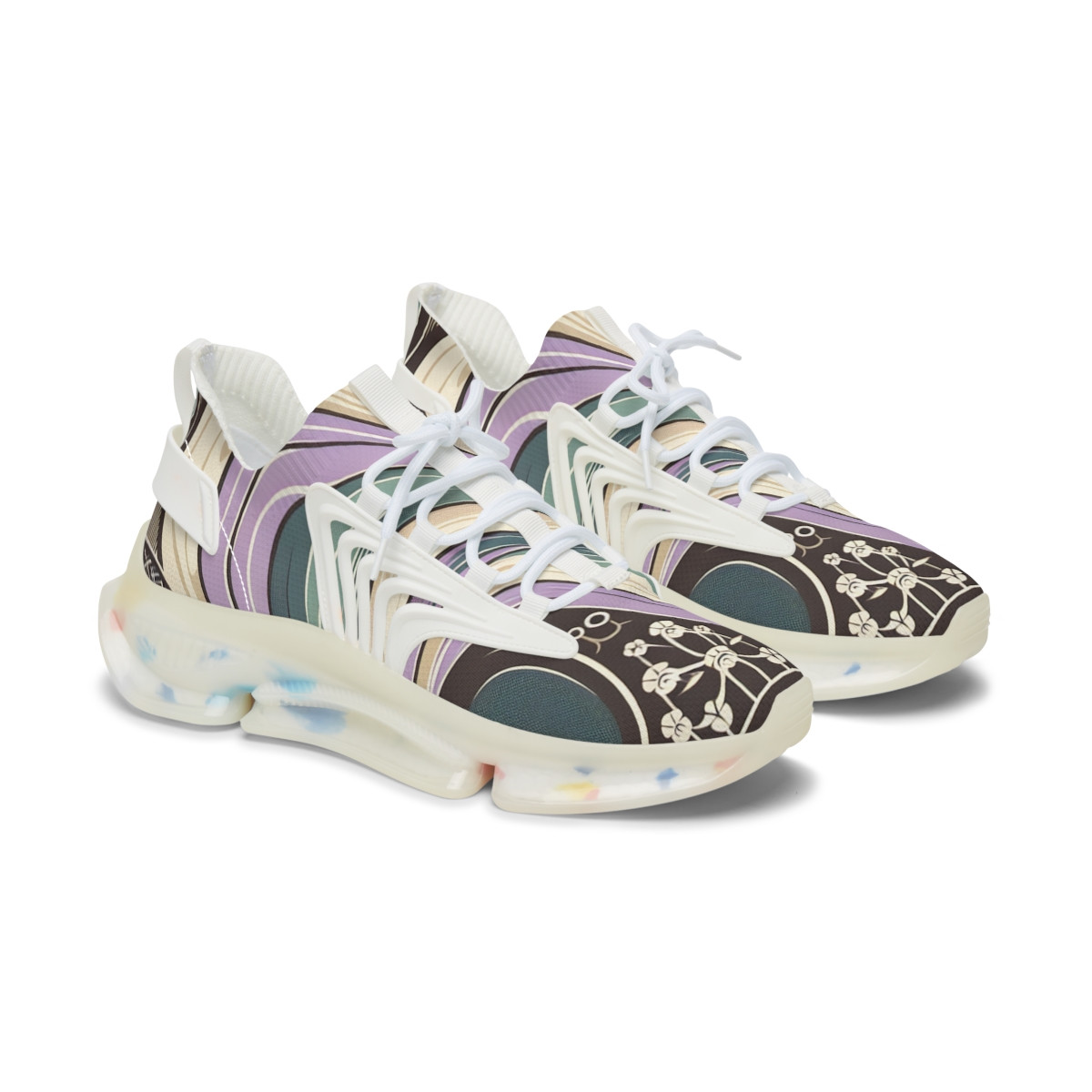 "Heritage Stride Kente Sneakers" - Women's Mesh Sneaker