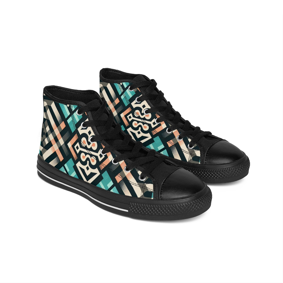 "Heritage Stride Kente Kicks" - Women's Classic Sneakers