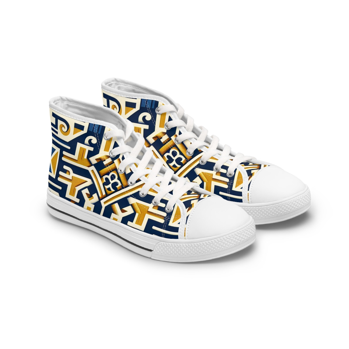 "HeritageStride Kente Kicks" - Womn's High top Sneakers