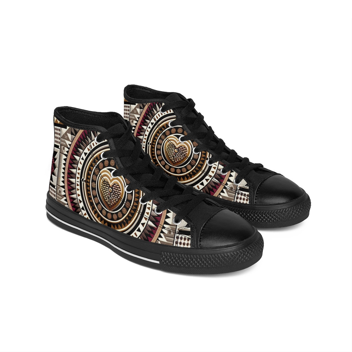 "AfroKicks: Kente Carnival Edition" - Women's Classic Sneakers