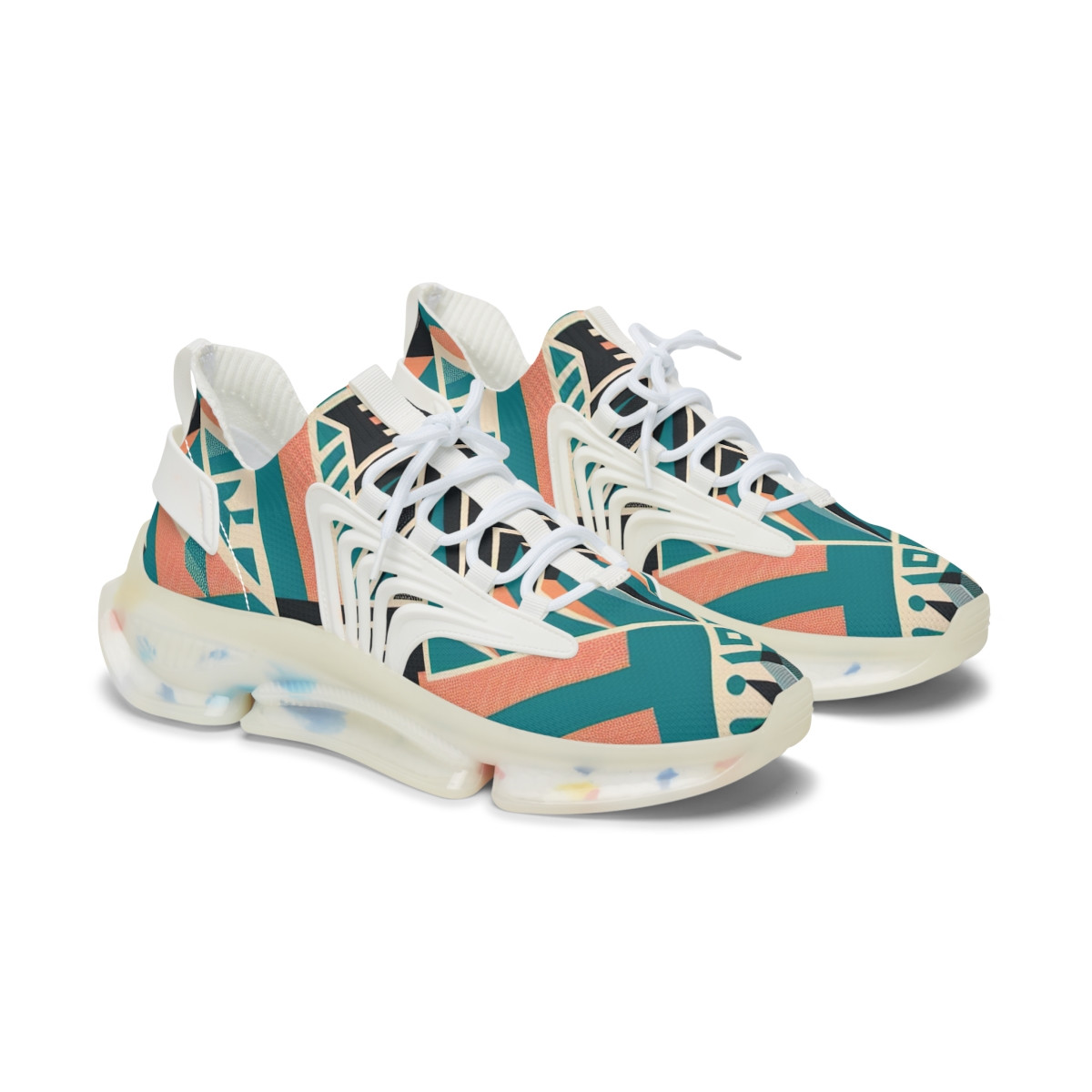"AfroVibe Kente Kicks" - Women's Mesh Sneaker