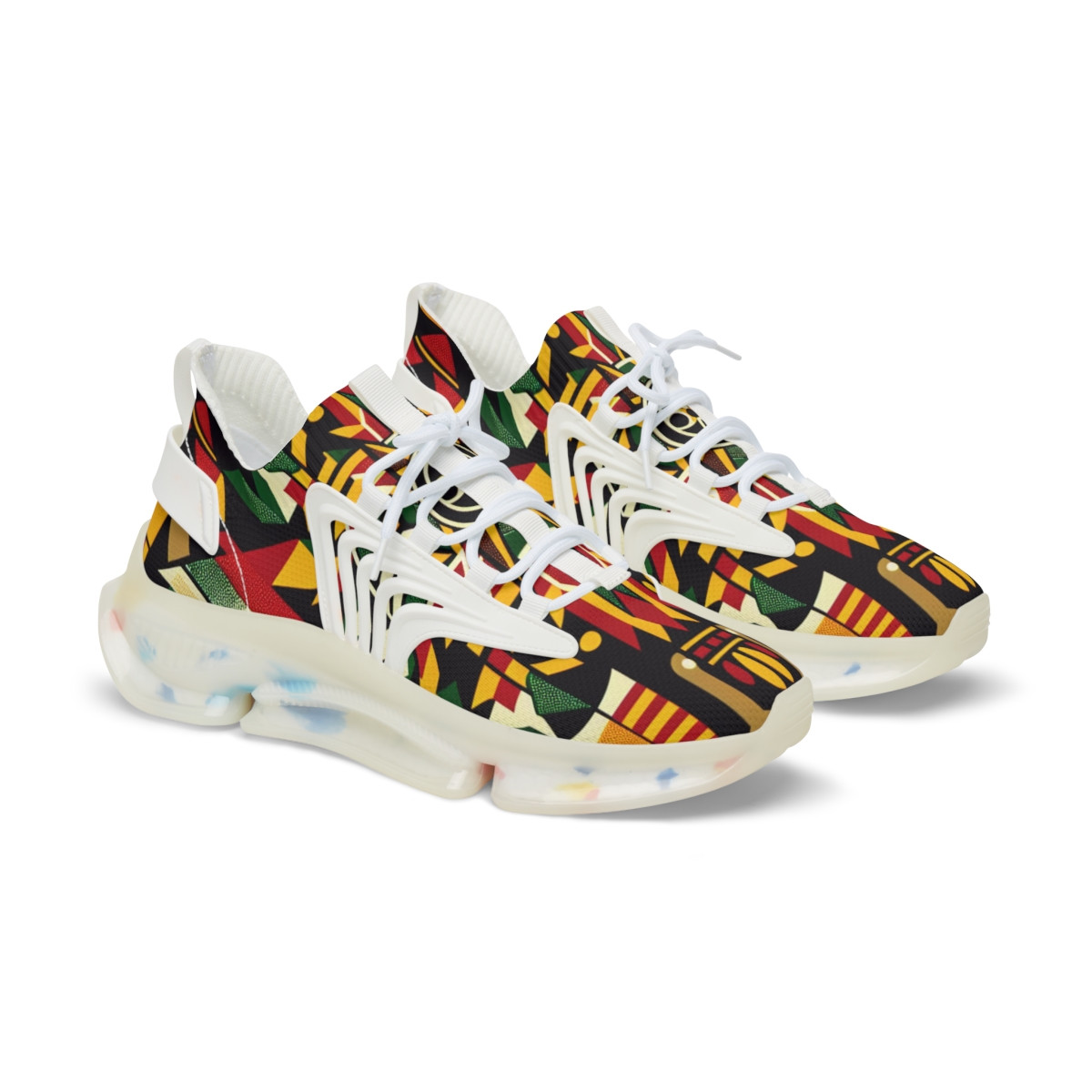 "AfroRhythm Kente Kicks" - Men's Mesh Sneaker