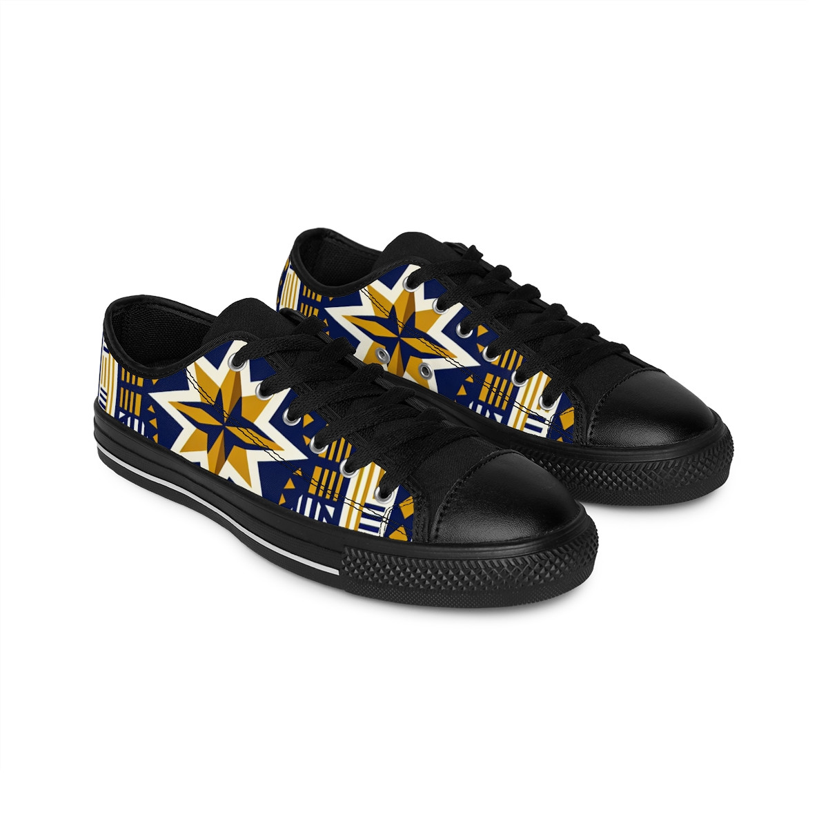 "AfroVogue Kente Kicks" - Women's Sneakers