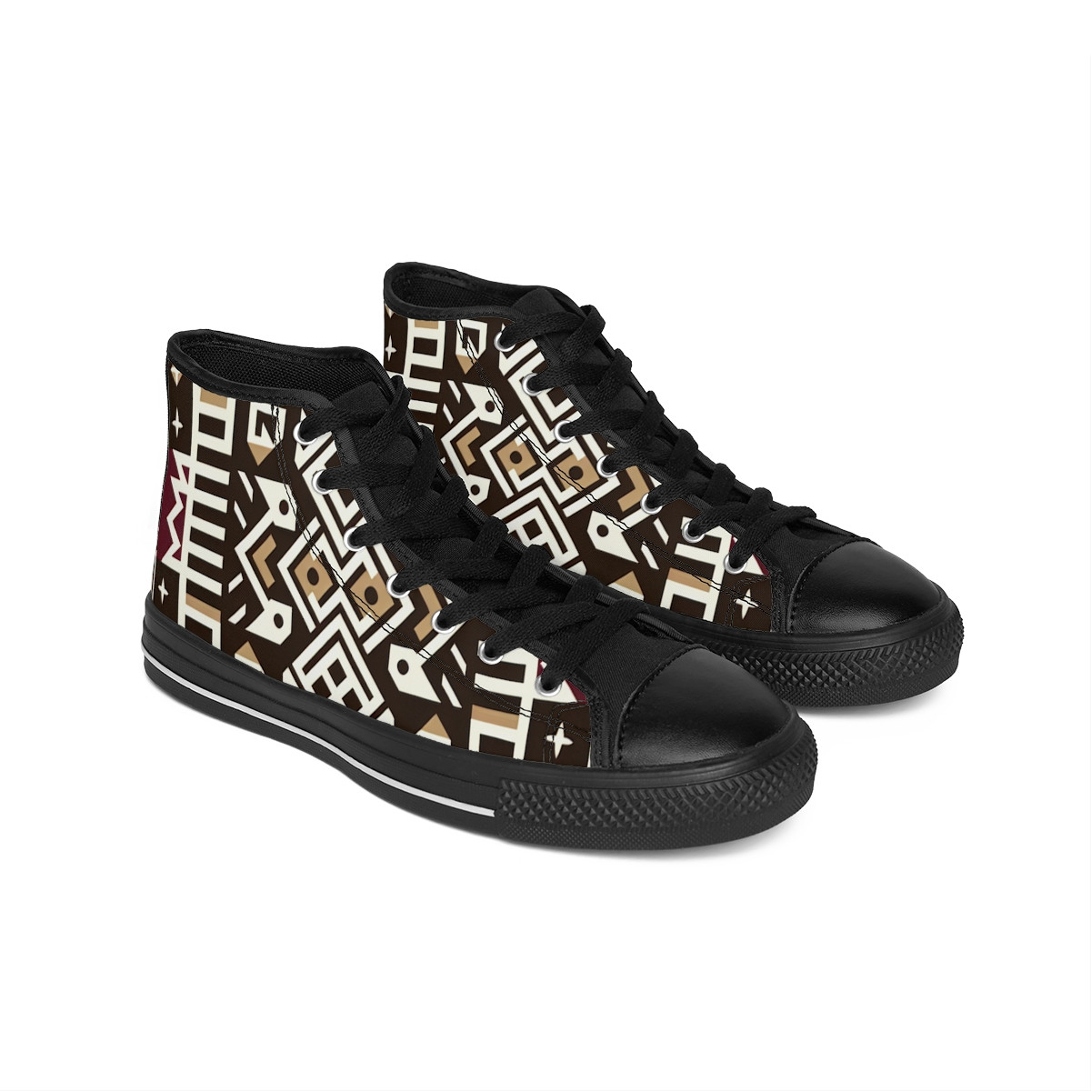 "AfroStride Vibrant Kente Kicks" - Men's Classic Sneakers
