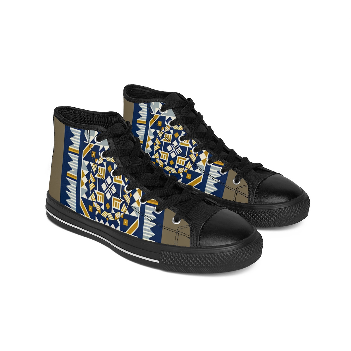 "Vibrant KenteKicks" - Men's Classic Sneakers