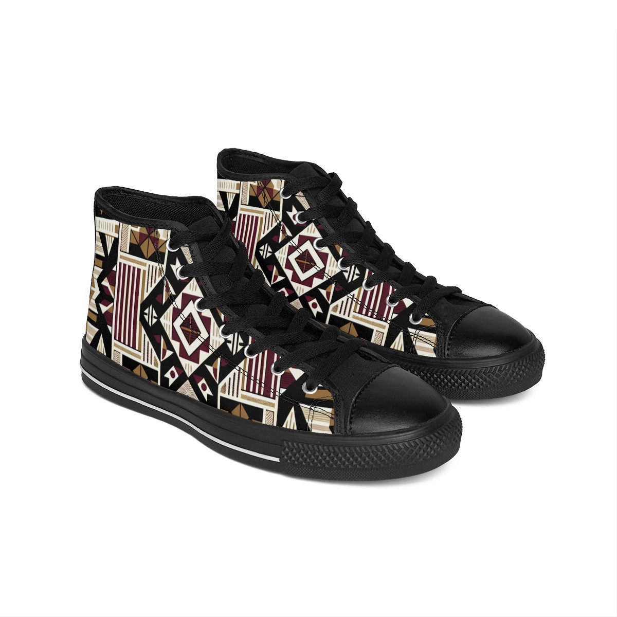 "AfroFusion Kente Kicks" - Women's Classic Sneakers