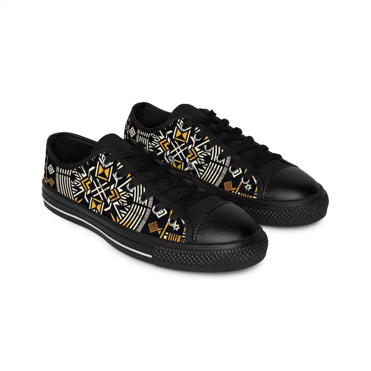 "Kente Kaleidoscope Kicks" - Women's Sneakers
