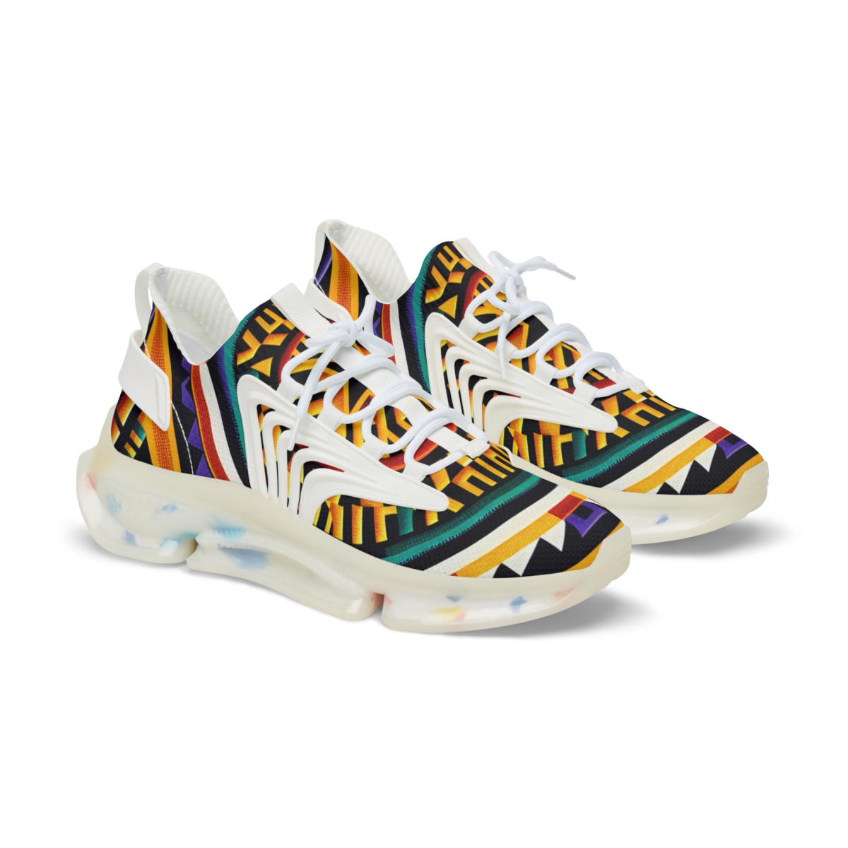 "AfroPride Steps: Kente-Kick Edition" - Men's Mesh Sneaker