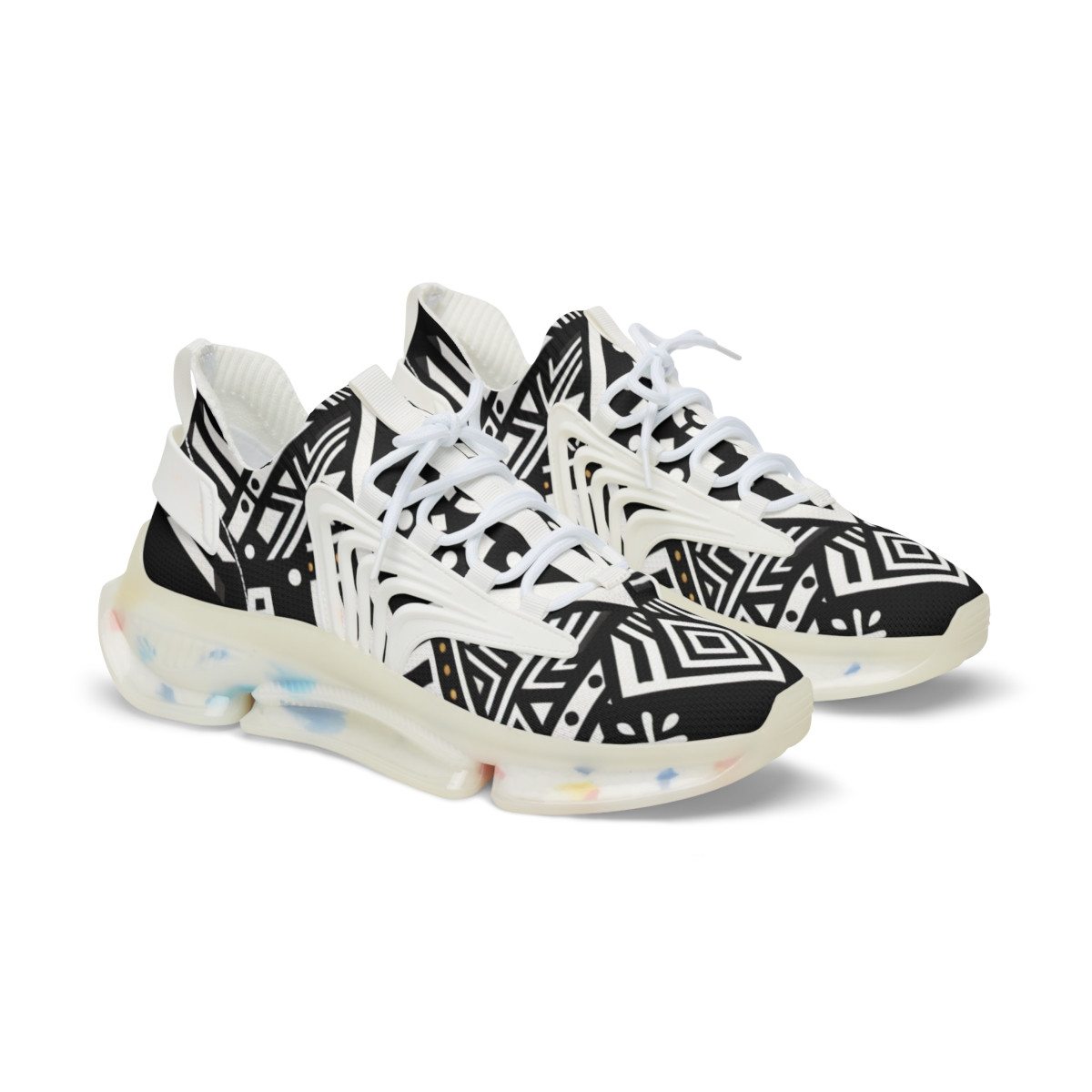 "Heritage Stride: Kente Fusion Sneakers" - Men's Mesh Sneaker