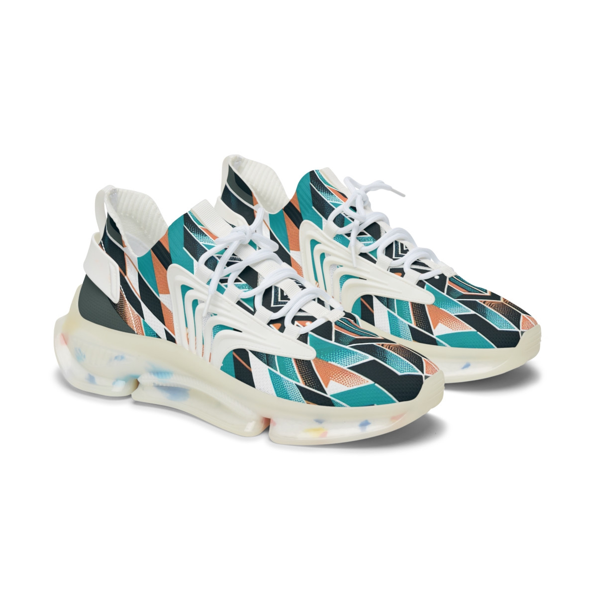 "AfroFusion Kente Kicks" - Women's Mesh Sneaker