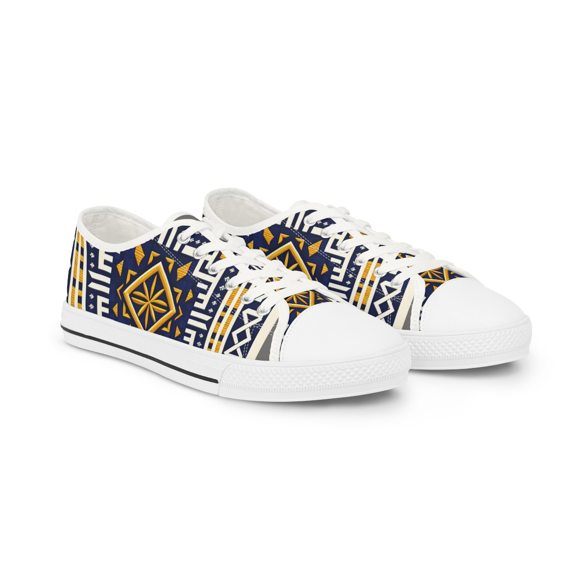 "AfroVerve Kente Kicks" - Men's Lowtop Sneakers