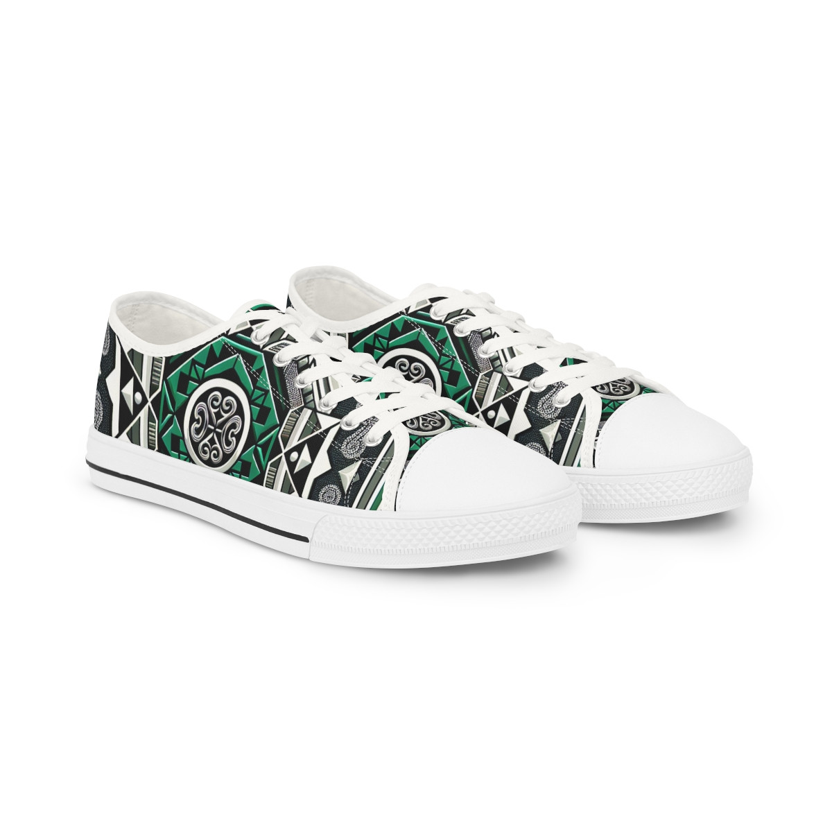 "AfroStride Kente Kicks" - Men's Lowtop Sneakers
