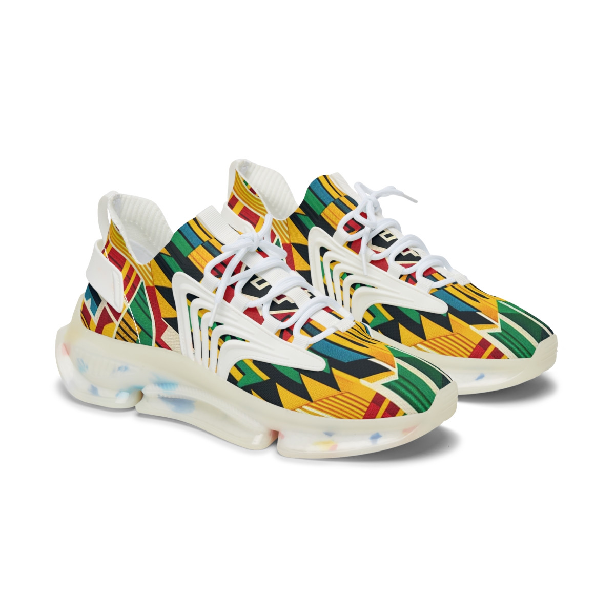 "African Rhythm Kente Kicks" - Women's Mesh Sneaker