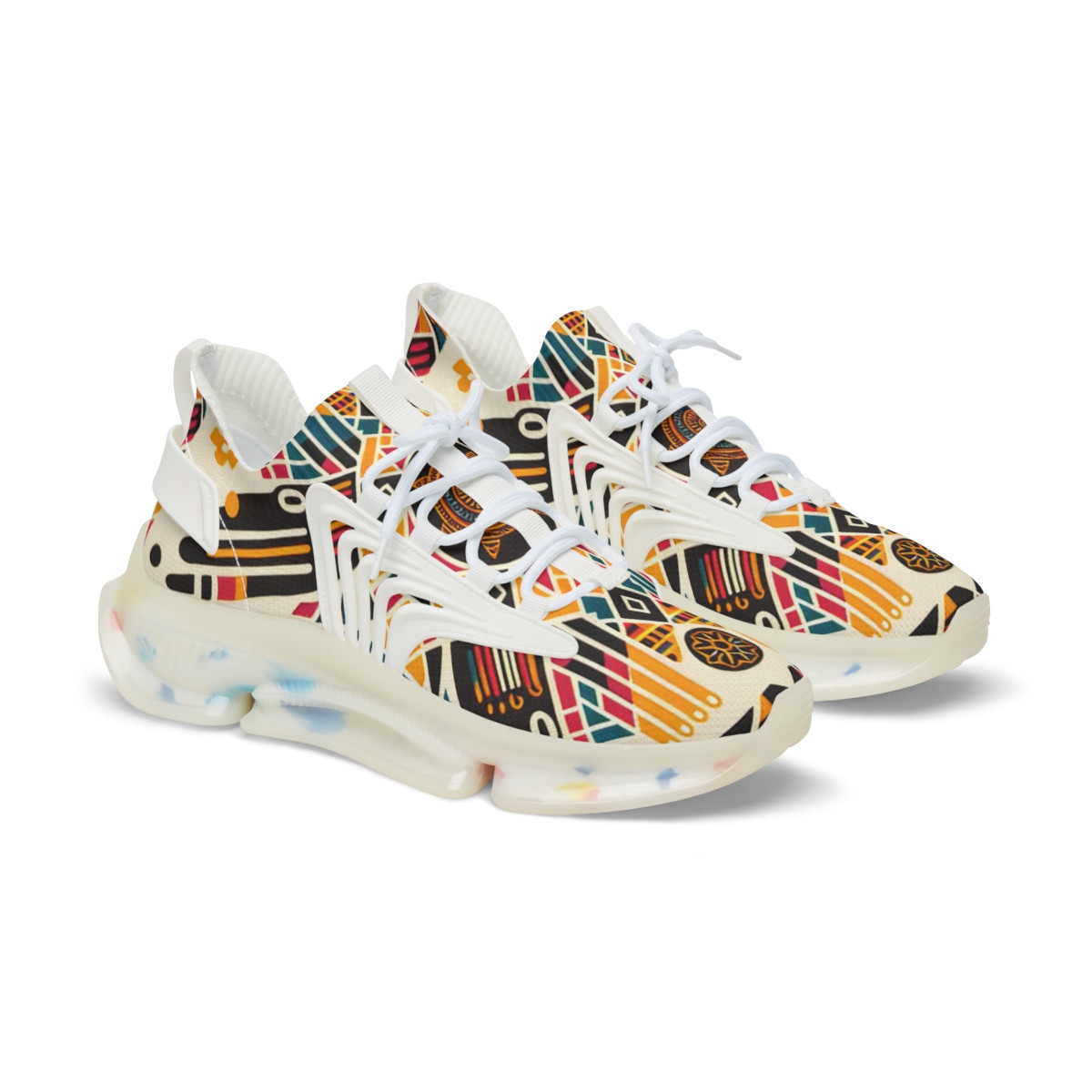 "AfroStride Kente Kicks" - Men's Mesh Sneaker