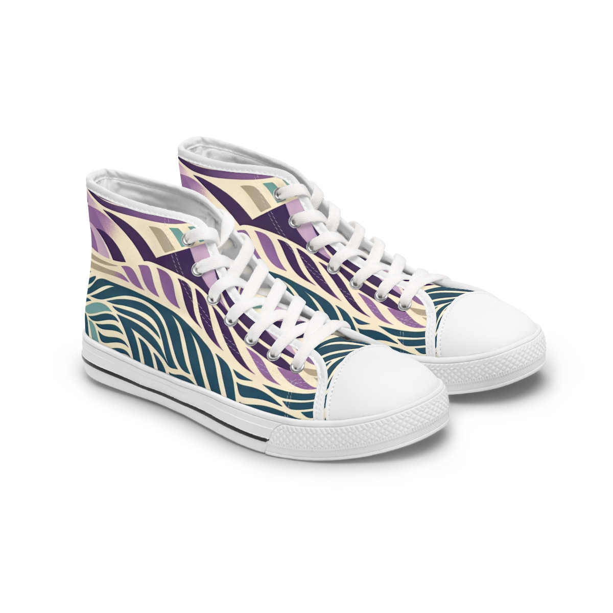 "AfroStride Kente Kicks" - Womn's High top Sneakers