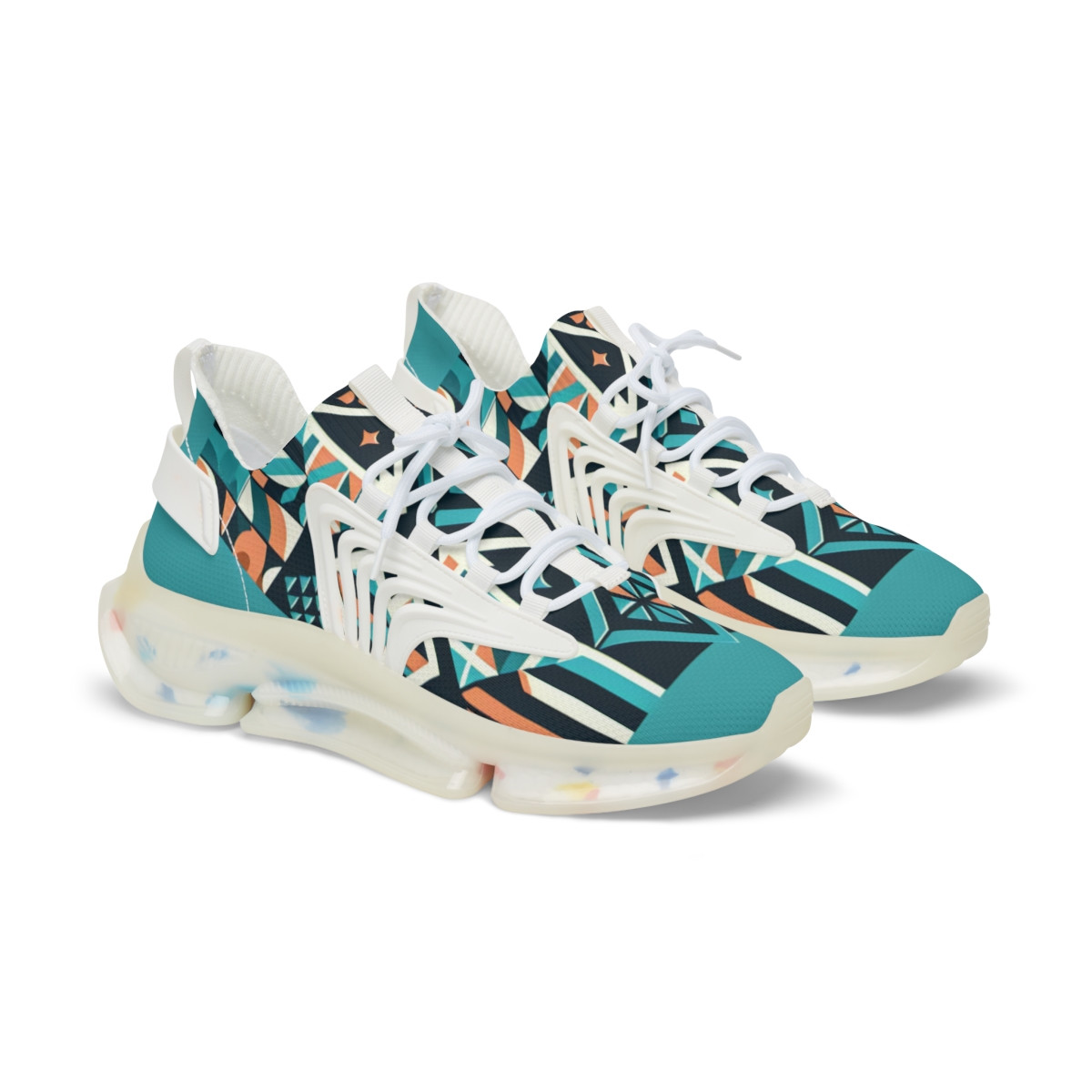 "AfroElegance Kente Kicks" - Men's Mesh Sneaker