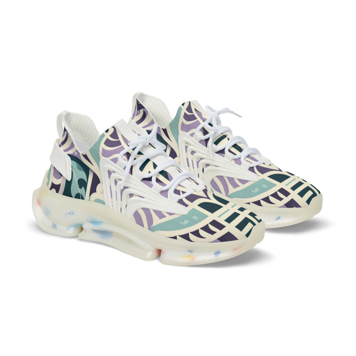 "TribeStride: AfroFusion Kente Kicks" - Men's Mesh Sneaker