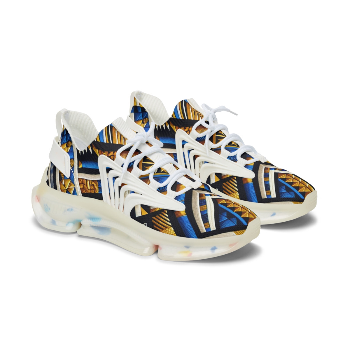 "AfroStride Kente Kicks" - Women's Mesh Sneaker