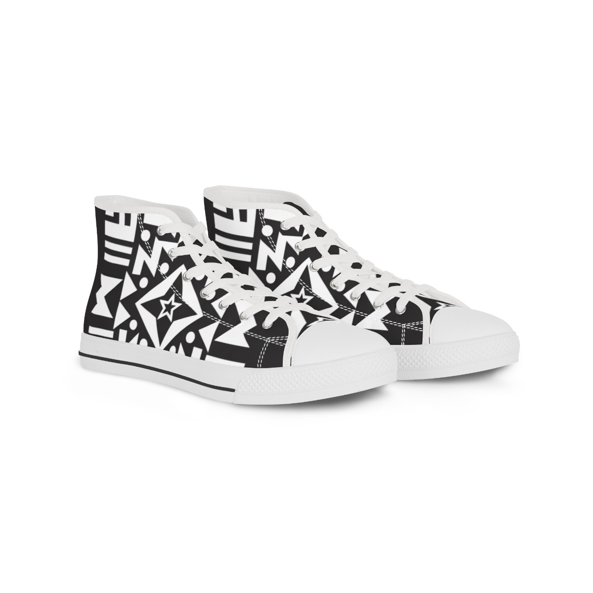 "AfroStitches Harmony Kicks" - Men's High top Sneakers