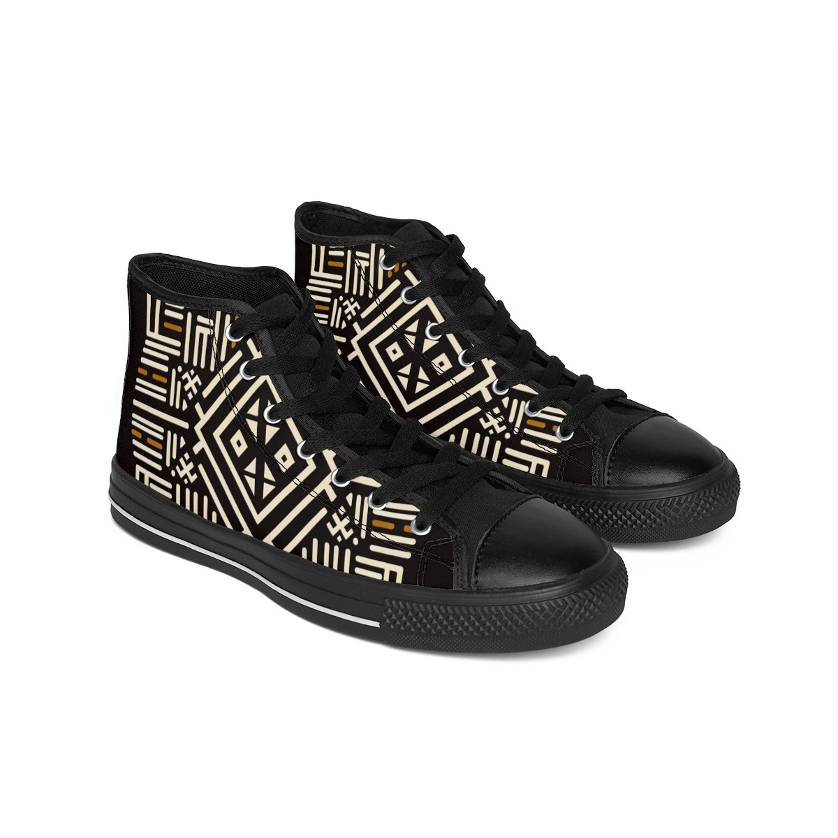"AfroFusion Kente Kicks" - Women's Classic Sneakers
