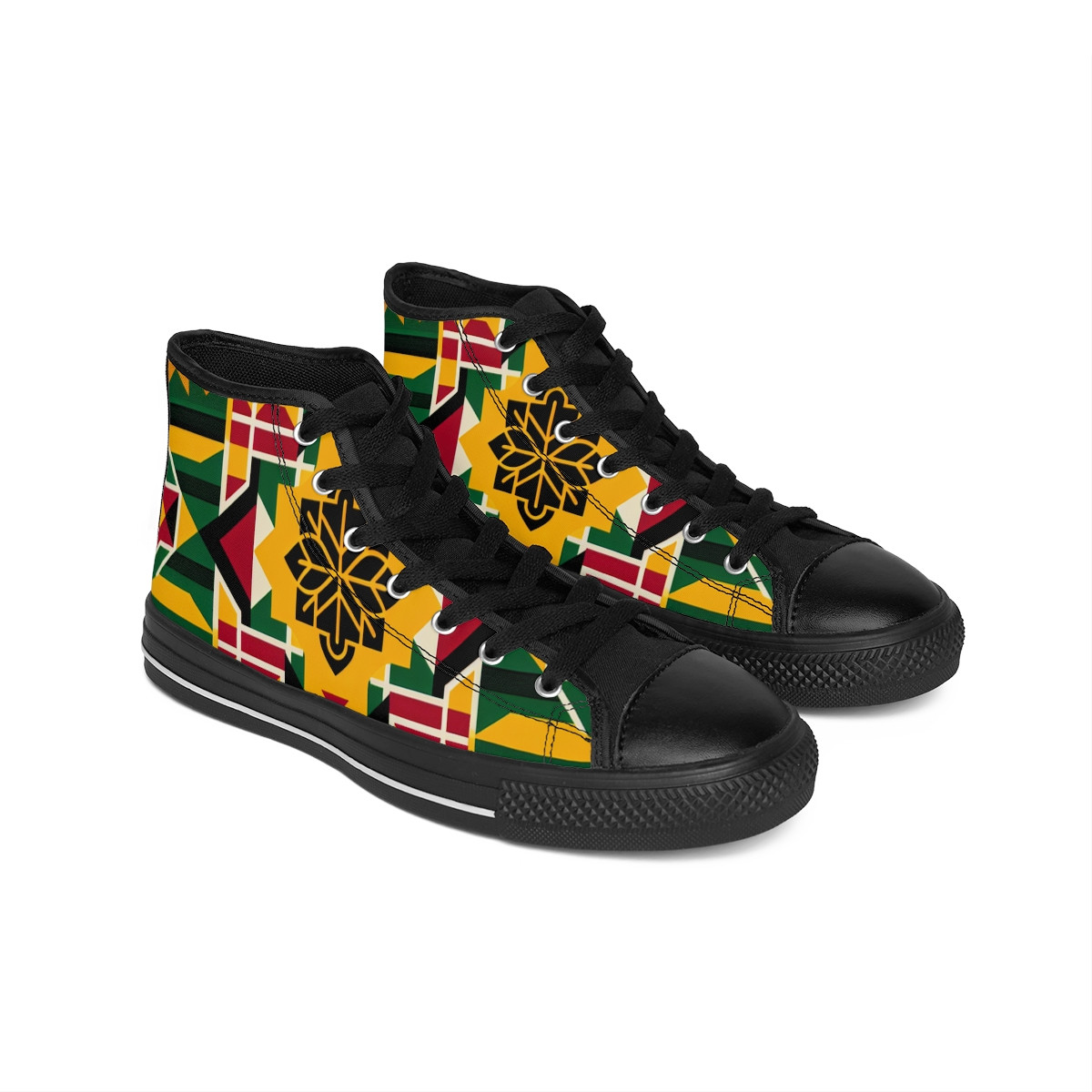 "AfroStride Kente Kicks" - Men's Classic Sneakers