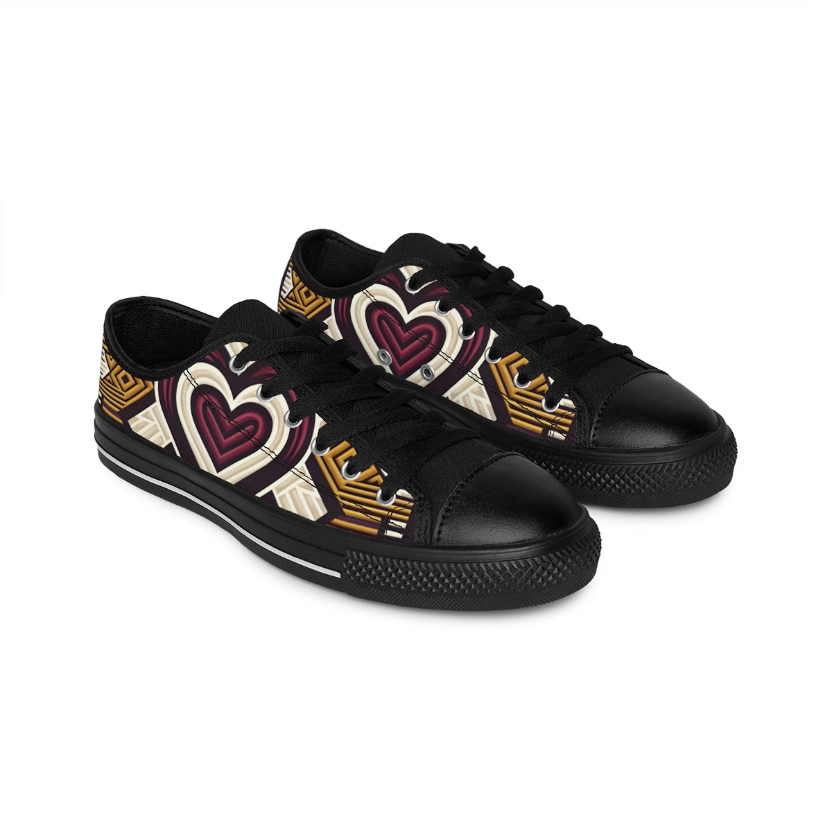 "HeritageStride: Kente Kaleidoscope Kicks" - Women's Sneakers