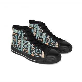 "AfroFusion Kente Kicks" - Women's Classic Sneakers