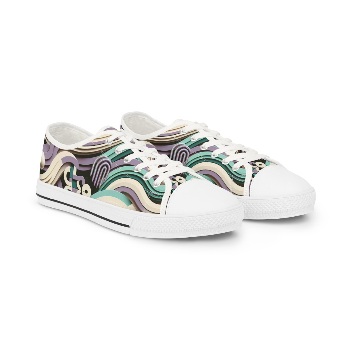 "Afro-Vogue Kente Kicks" - Men's Lowtop Sneakers