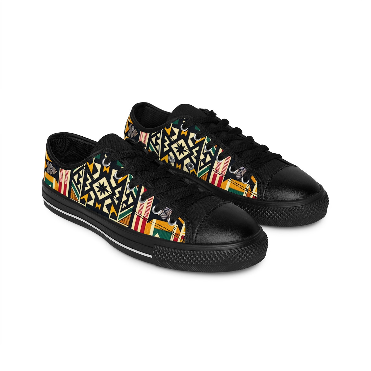 "AfroStride Kente Kicks" - Women's Sneakers