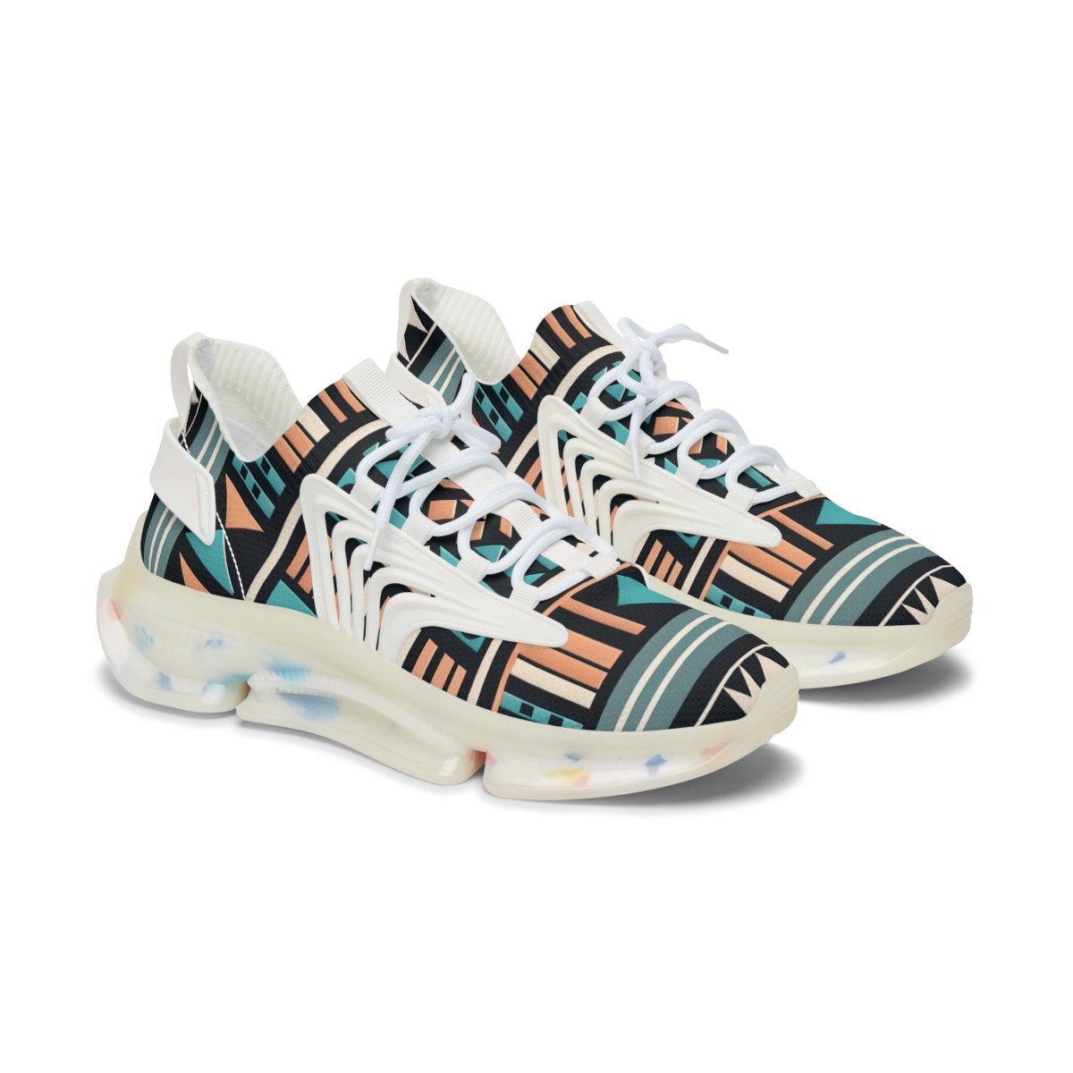 "AfroGrit Kente Kicks" - Women's Mesh Sneaker