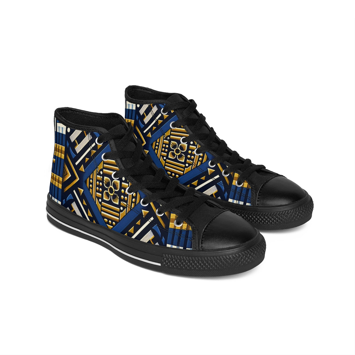 "AfroStride Kente Kicks" - Women's Classic Sneakers