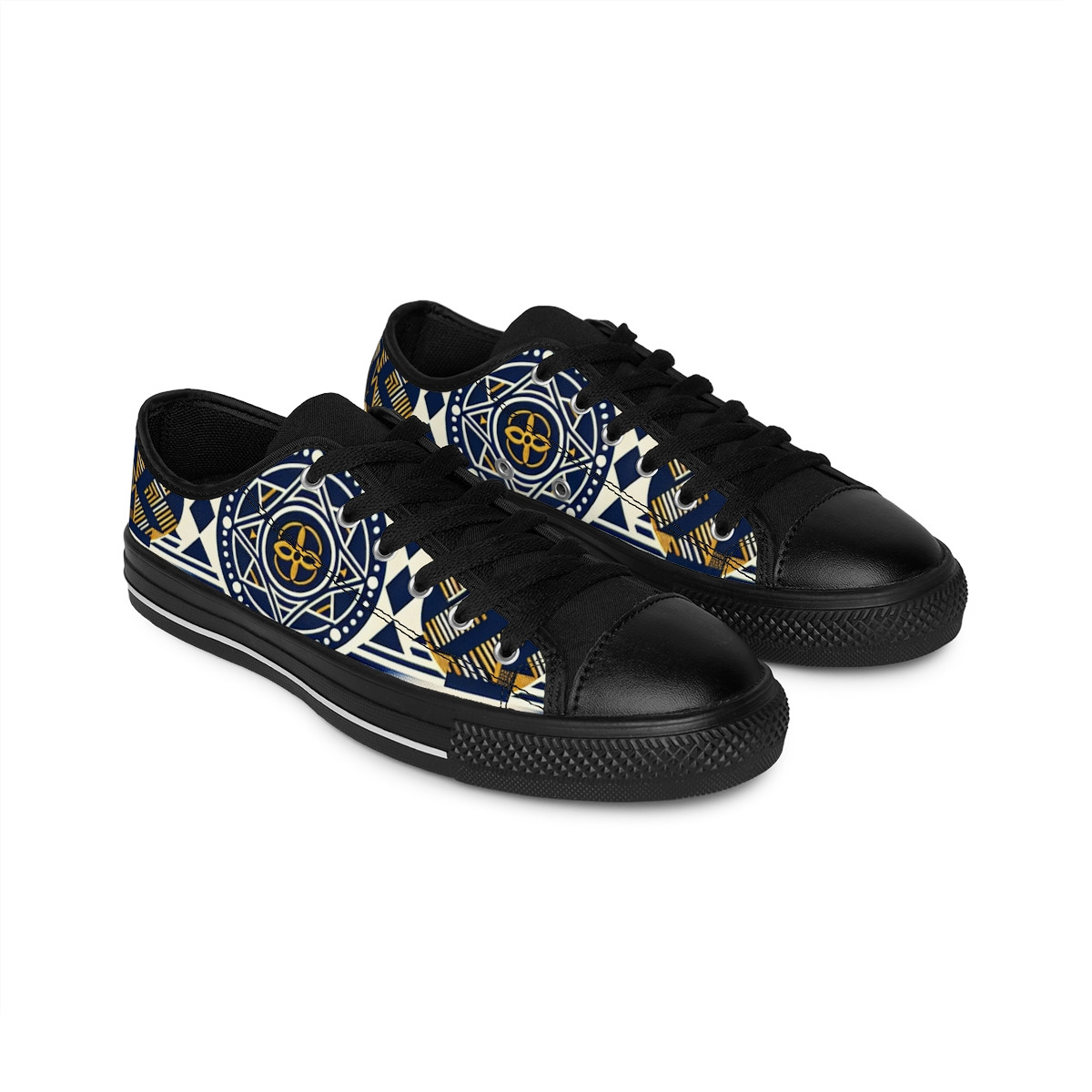 "AfroFusion Kente Kicks" - Women's Sneakers