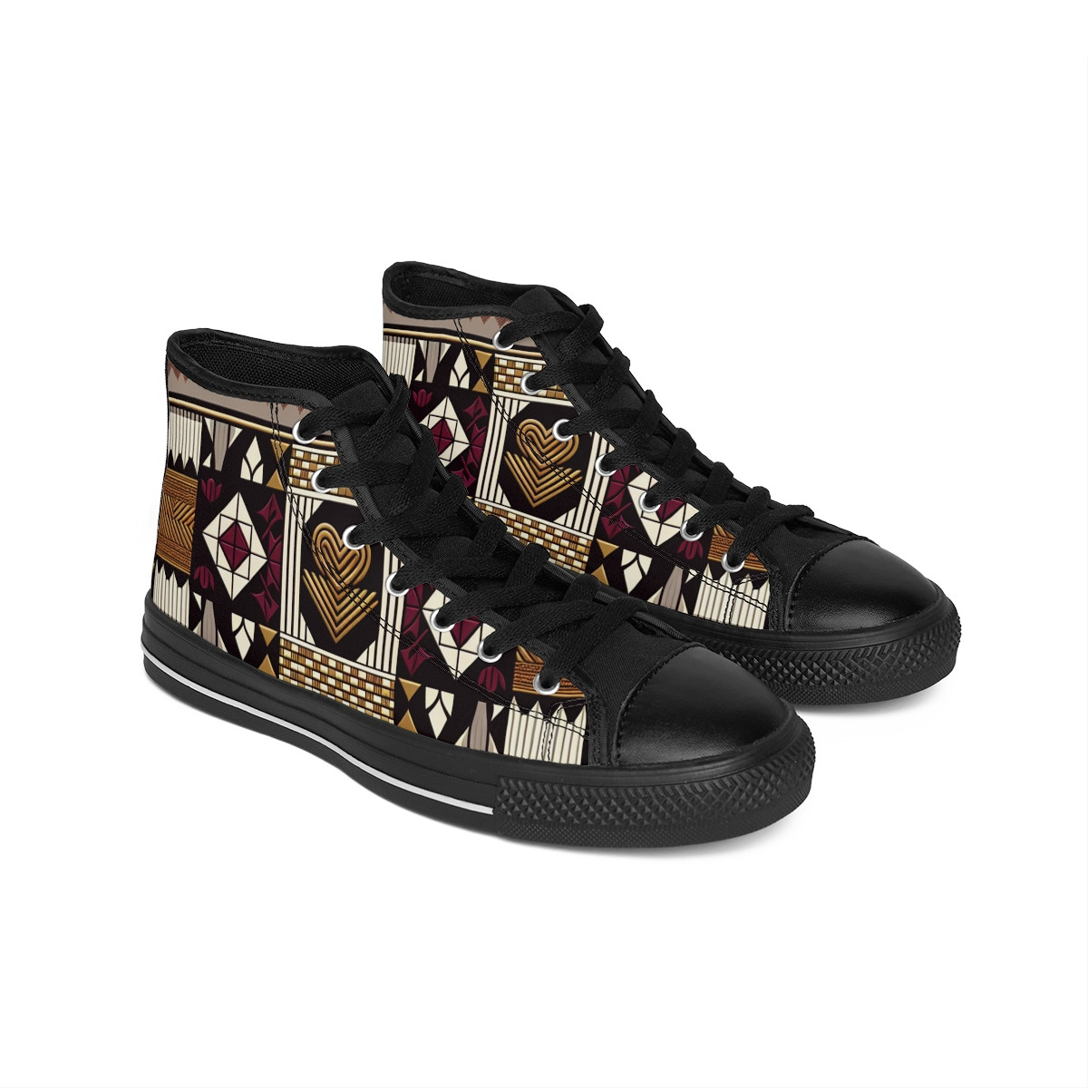 "AfroStride Kente Kicks" - Men's Classic Sneakers