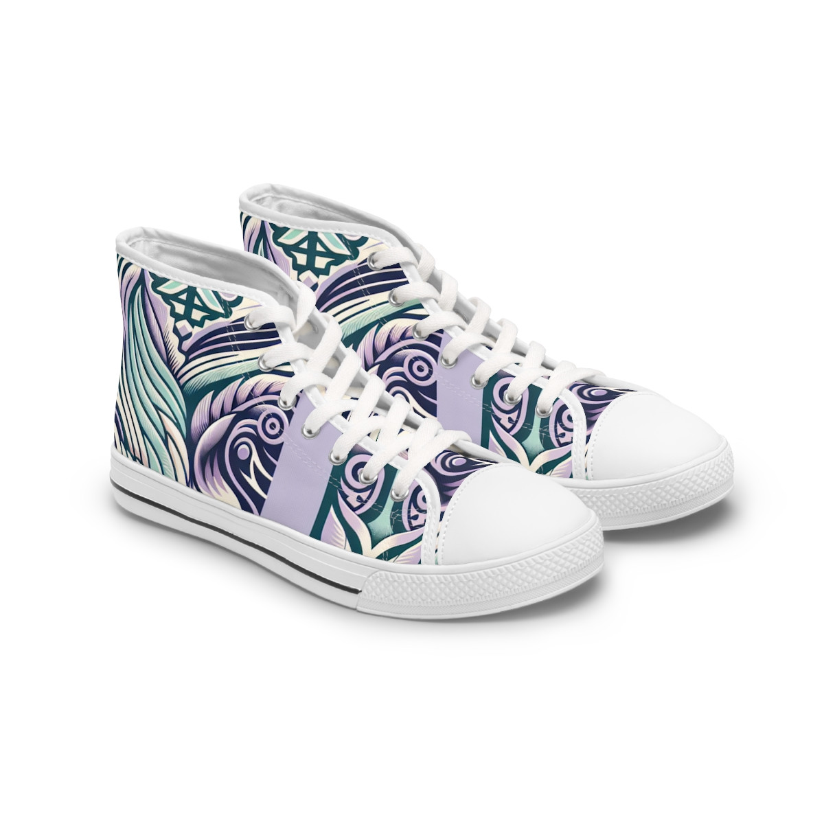 "AfroStride Kente Kicks" - Womn's High top Sneakers