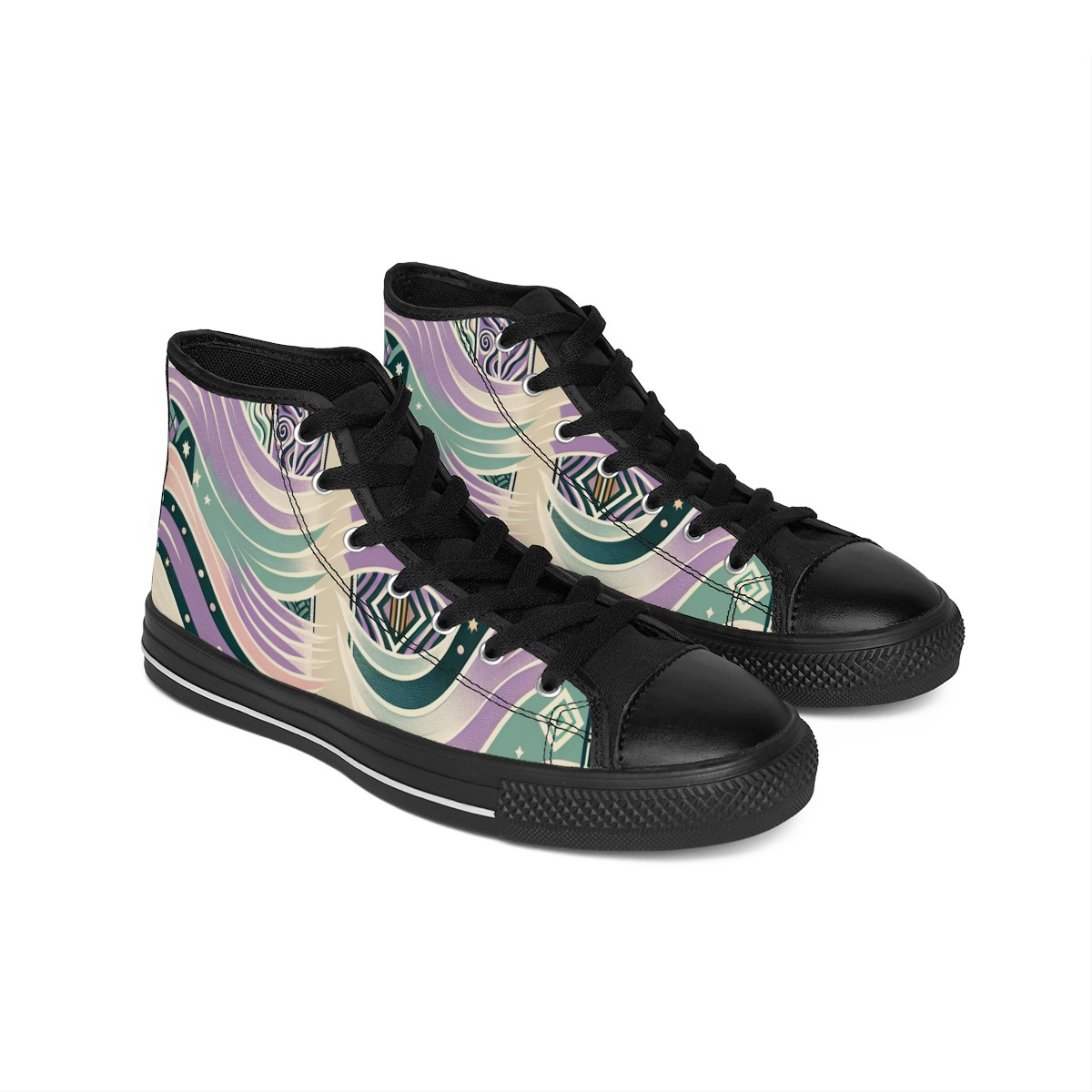 "AfroSpice Kente Kicks" - Women's Classic Sneakers