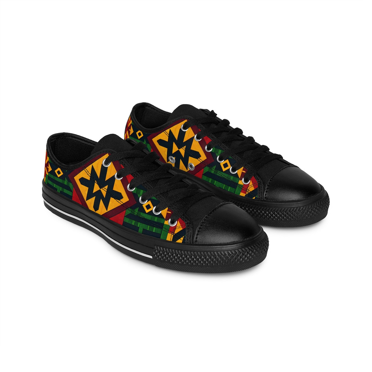 "AfroStride Kente Kicks" - Women's Sneakers
