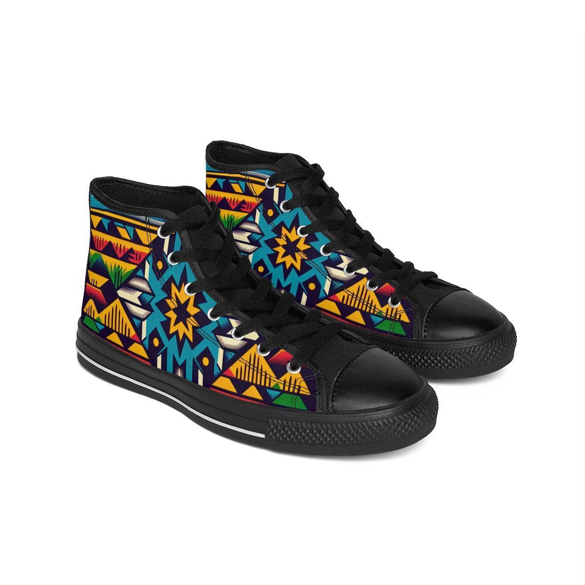 "Rhythms of Ghana Kente Kicks" - Women's Classic Sneakers