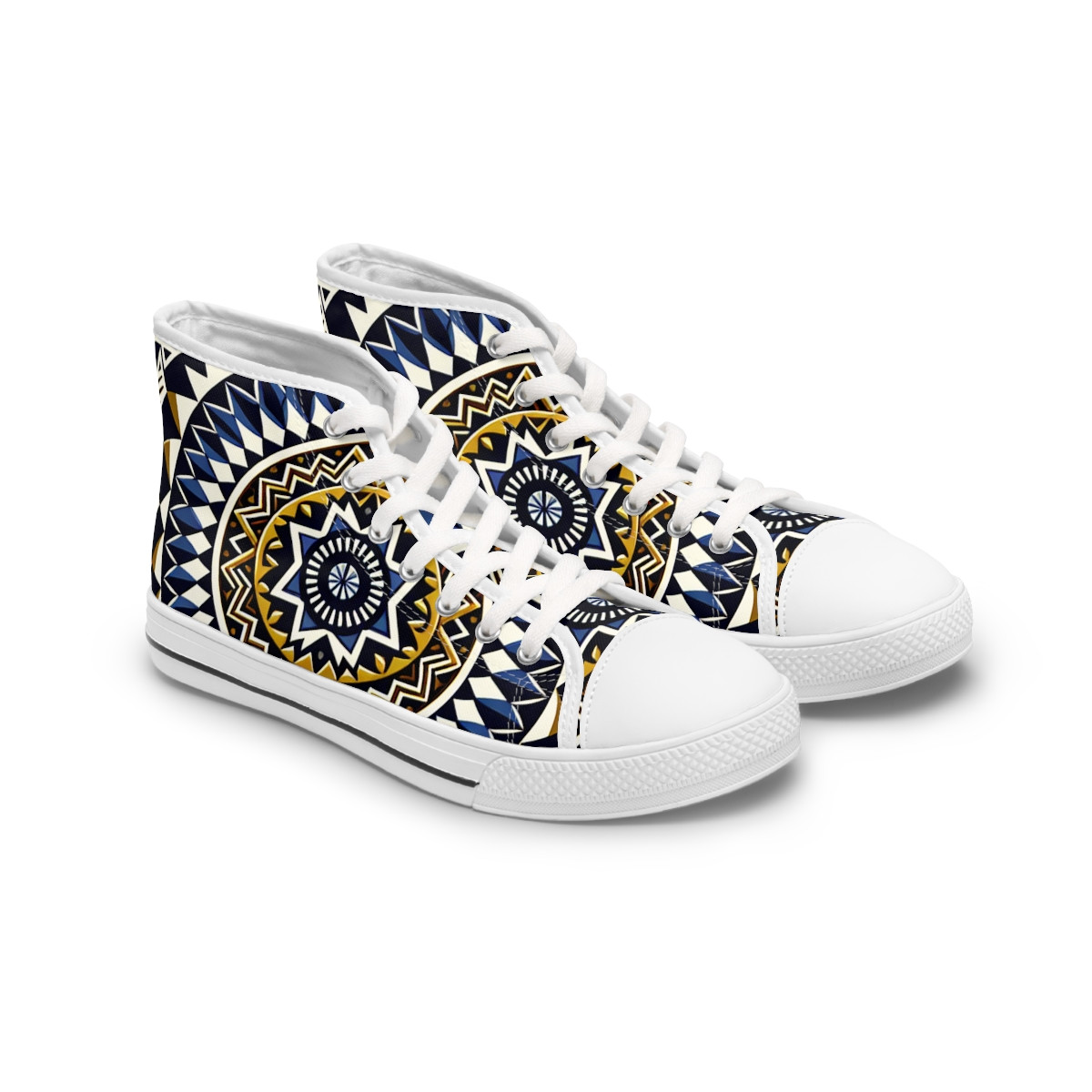 "AfroStride Kente Kicks" - Womn's High top Sneakers