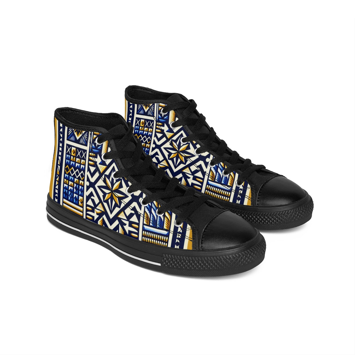 "AfroRhythm Kente Kicks" - Men's Classic Sneakers