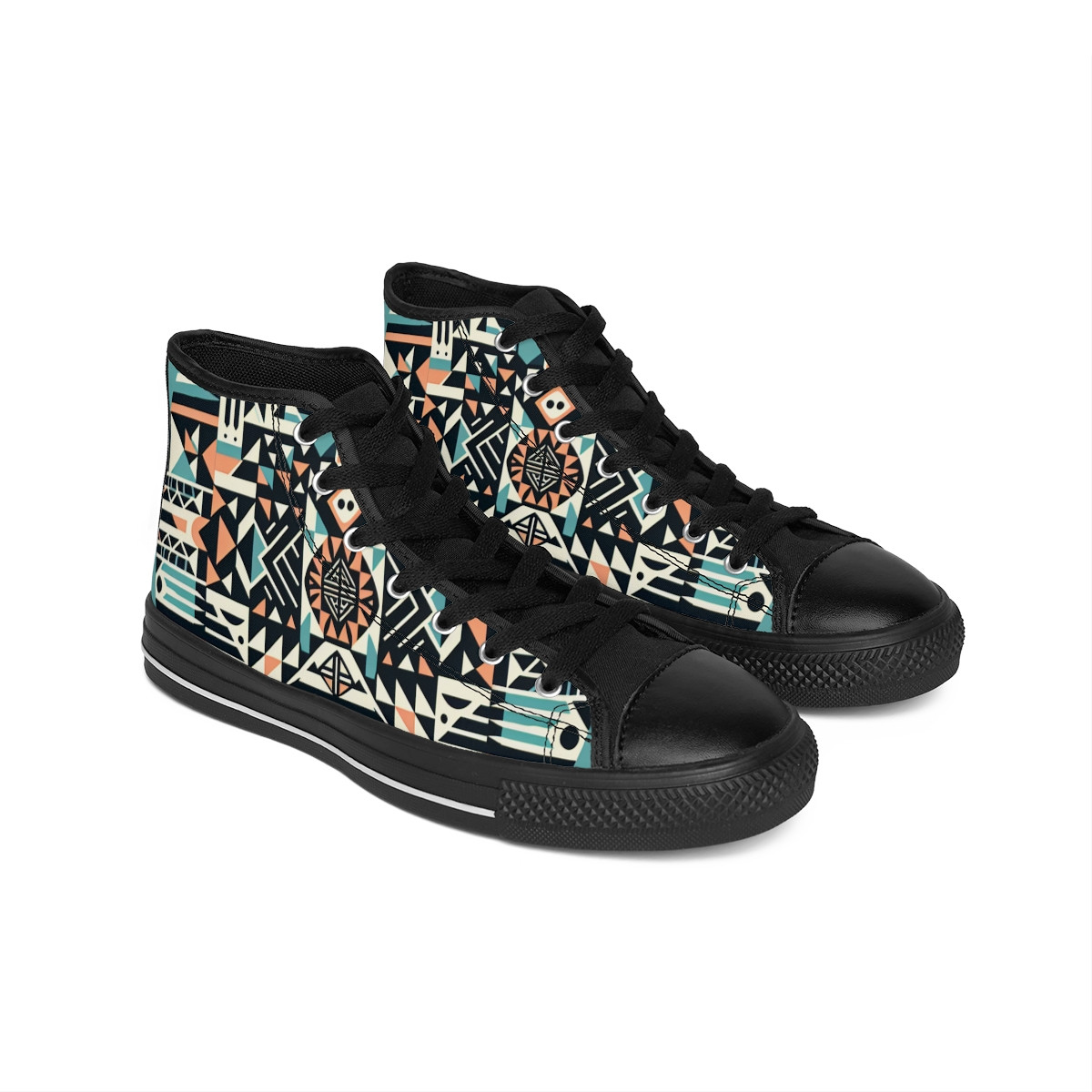 "KenteKicks: AfroFusion Sneakers" - Women's Classic Sneakers