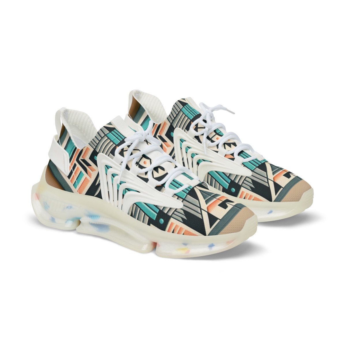"Kente Kaleidoscope Kicks" - Men's Mesh Sneaker