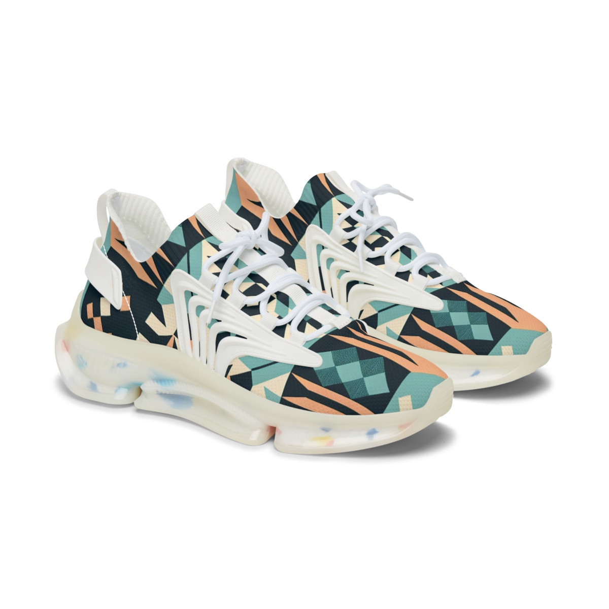 "AfroRhythm Kente Kicks" - Women's Mesh Sneaker