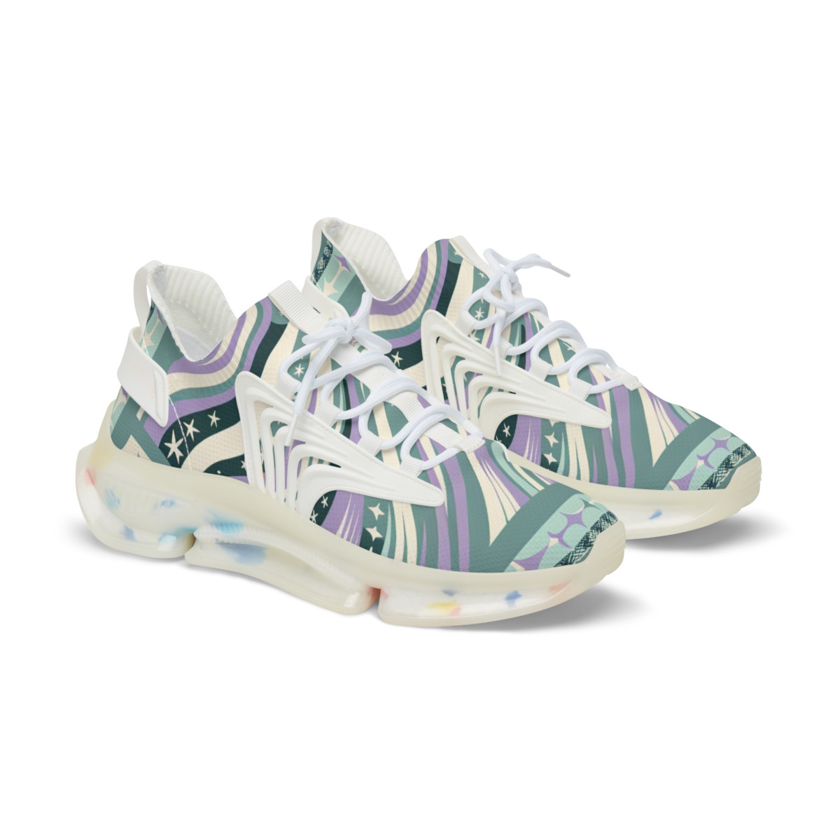 "Heritage Stride: Kente Kaleidoscope Sneakers" - Men's Mesh Sneaker