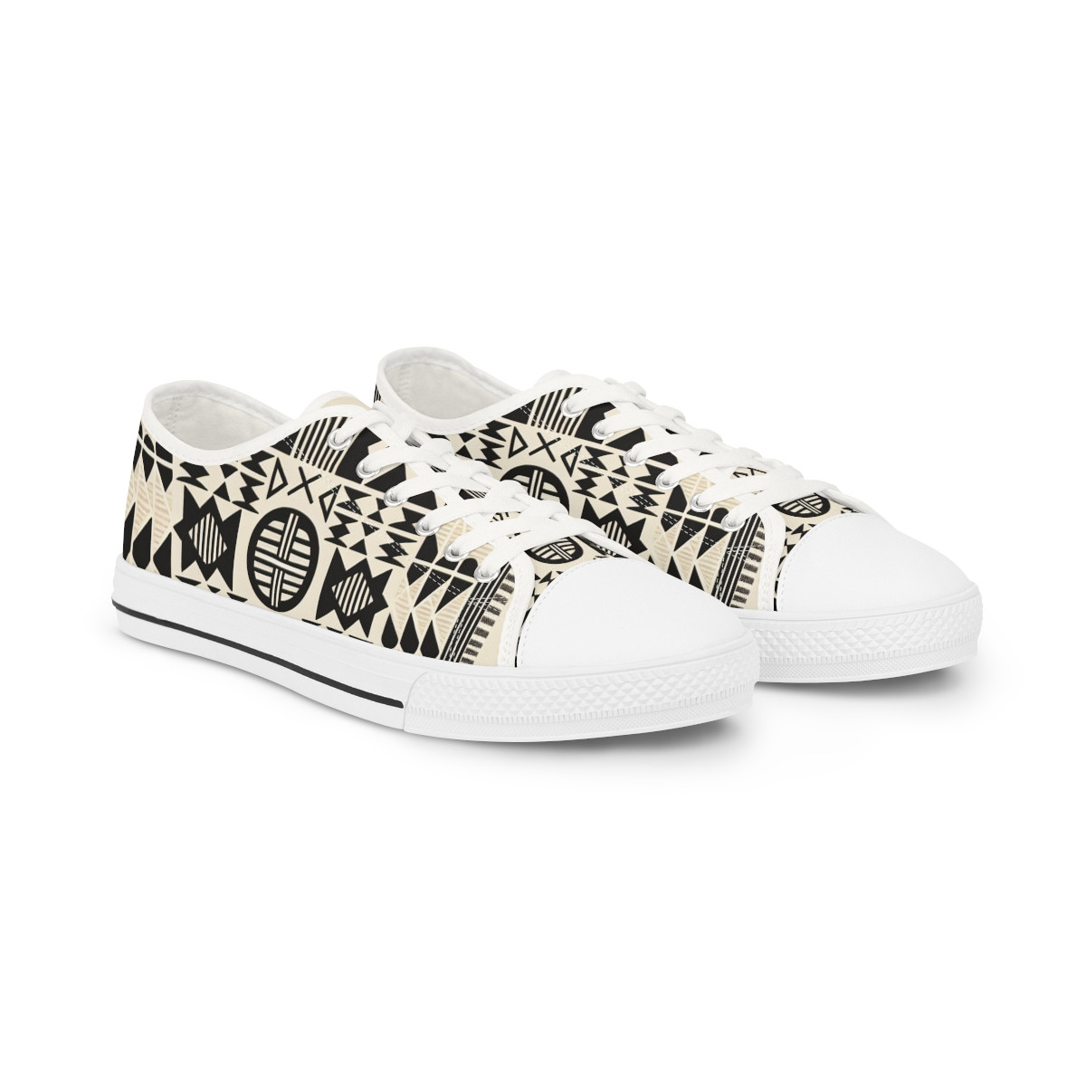 "AfroStride Kente Kicks" - Men's Lowtop Sneakers