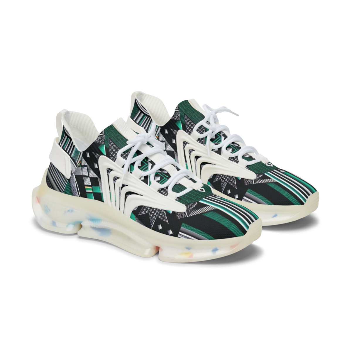 "AfroEccentric Kente Kicks" - Women's Mesh Sneaker