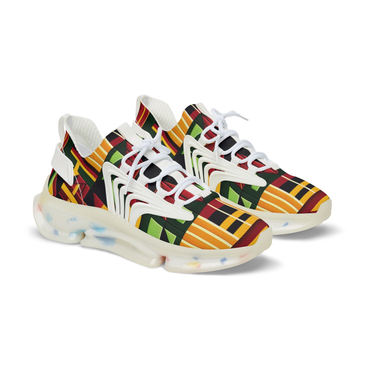 "AfroRhythm Kente Kicks" - Men's Mesh Sneaker