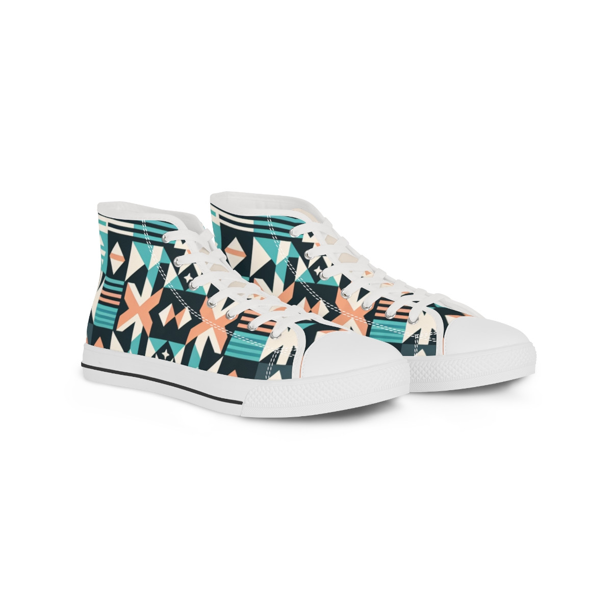 "HeritageStride Kente Kicks" - Men's High top Sneakers