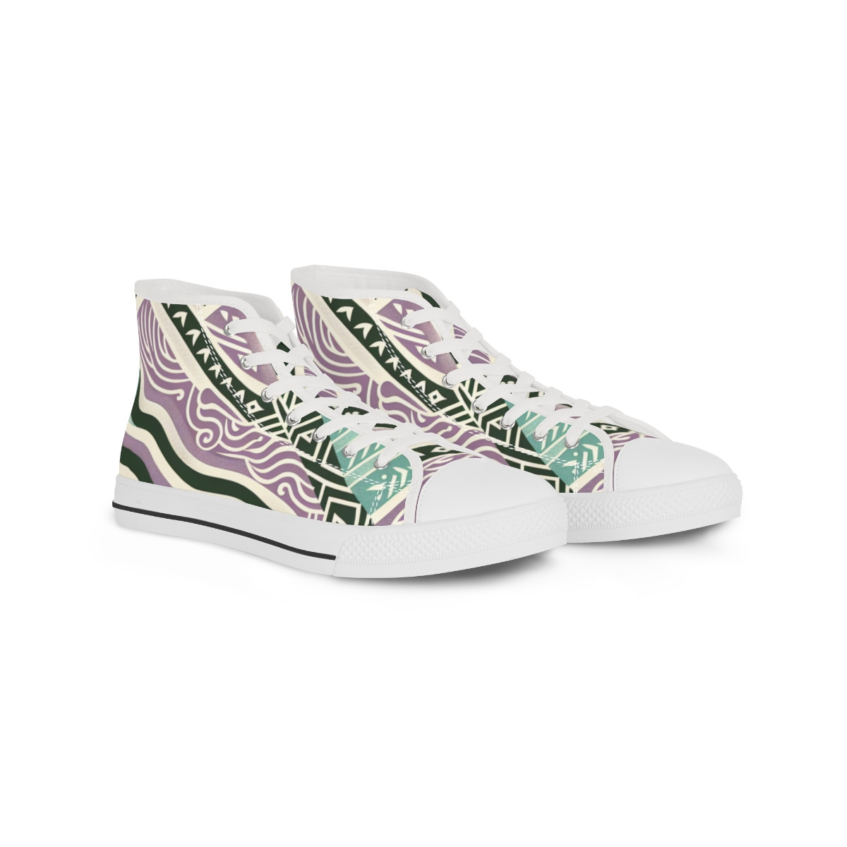 "AfroFusion Kente Kicks" - Men's High top Sneakers
